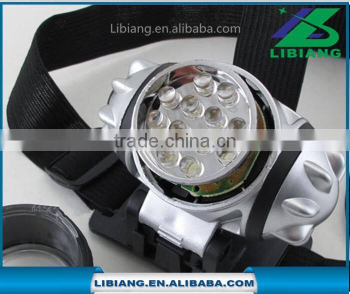 high power 12 LED dry battery miner's headlamp