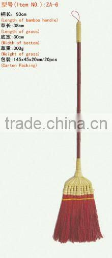 COLOR HANDCRAFT BROOM AND NATURAL GRASS BROOM