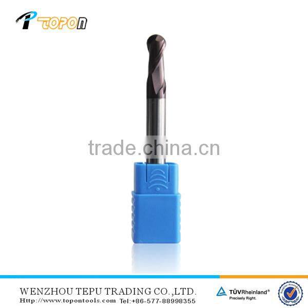 Ball nose 4 flute carbide end mill for aluminum milling