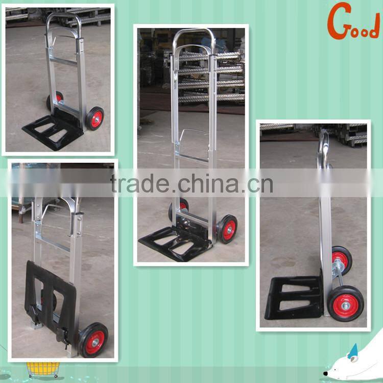 foldable two wheel aluminum light platform hand trolley truck