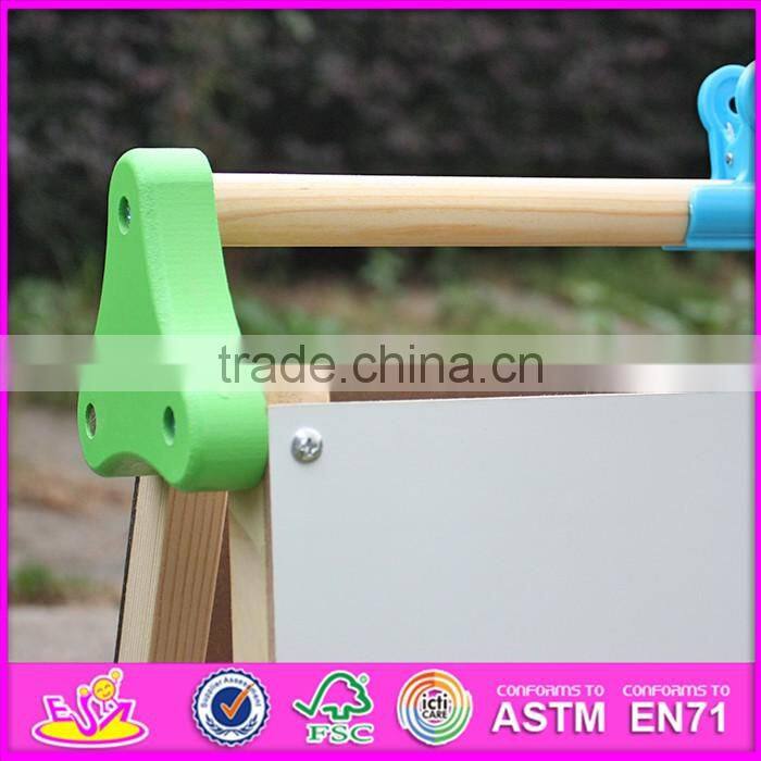 2016 new design double-sided wooden kids chalkboard easel W12B105