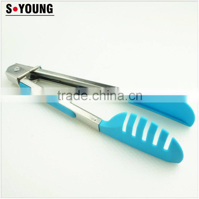 35029 Mini Slotted Nylon Kitchen Tongs BBQ Cooking Food salad Tongs