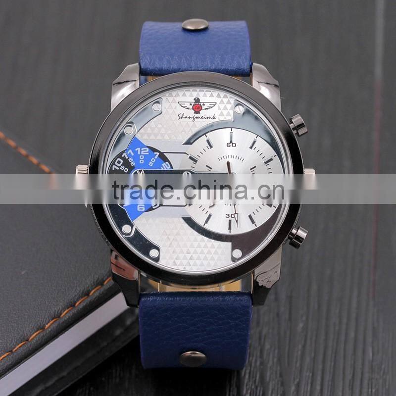 wholesale factory price two dials business watch classical high quality men's quartz watch