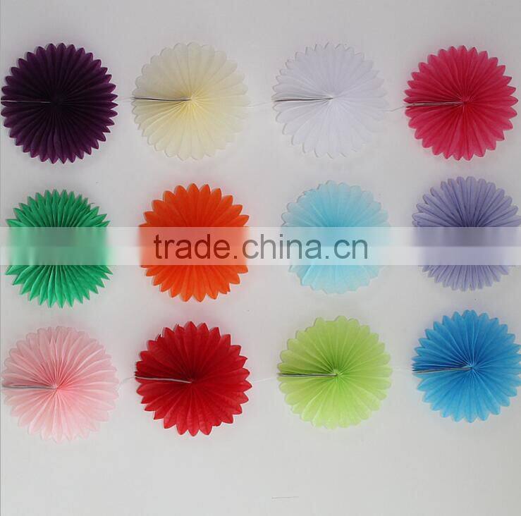 Wholesale hanging decor Decorative paper honeycomb fan