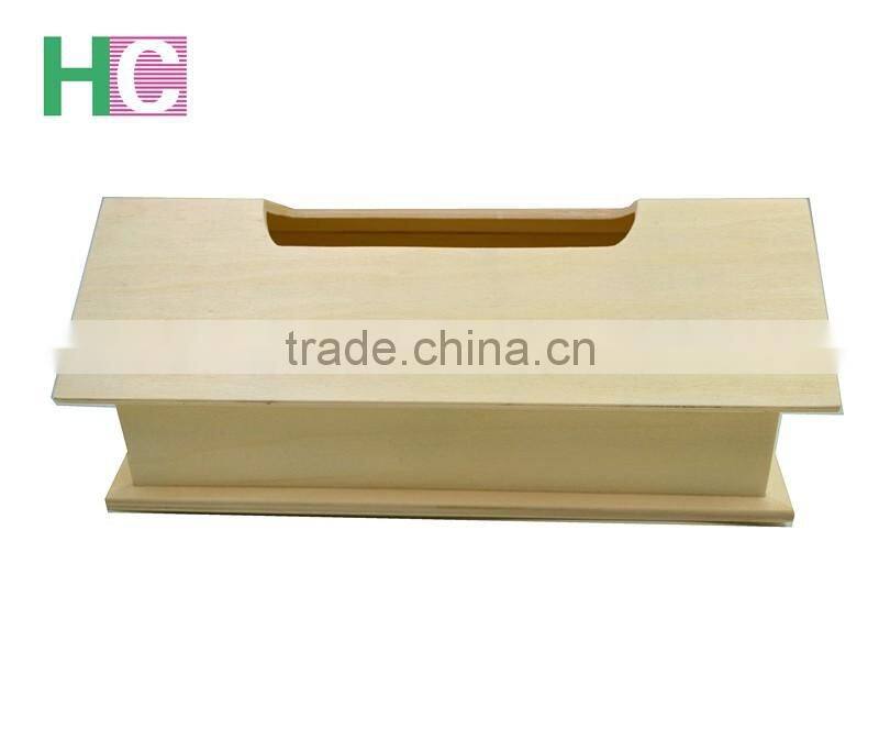 new design natural wooden tissue box