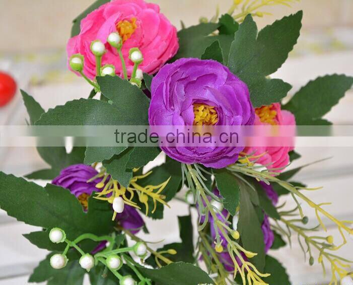 2014 mini rose stye flower, artificial silk flower bouquet
