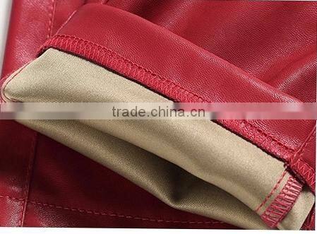 red or black fashion leather pants