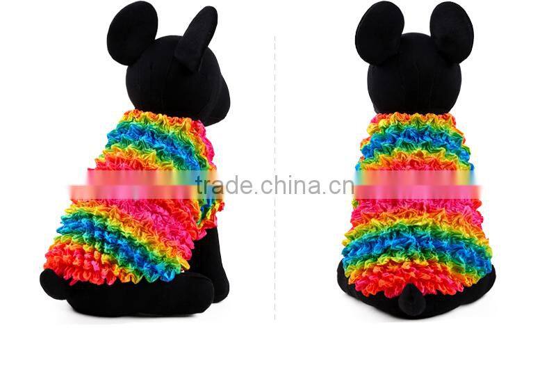 Wholesale dog pet clothes, hot sale polyester satin popcorn dog pet clothes