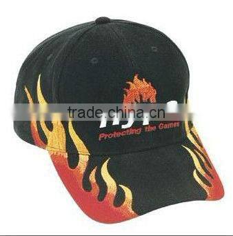 2013 new design flames navy blue embroidery baseball cap