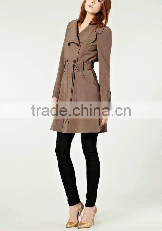 12C003 hot selling lady fashion trench coat