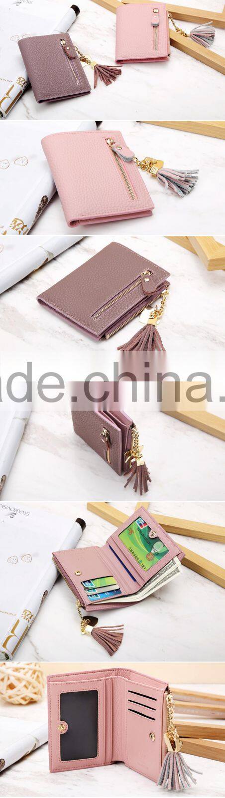 High Quality Leisure Ladies Slim Multiple Card Holder Wallet Best Selling Fashion Women Mini Genuine Split Cow Leather Wallets