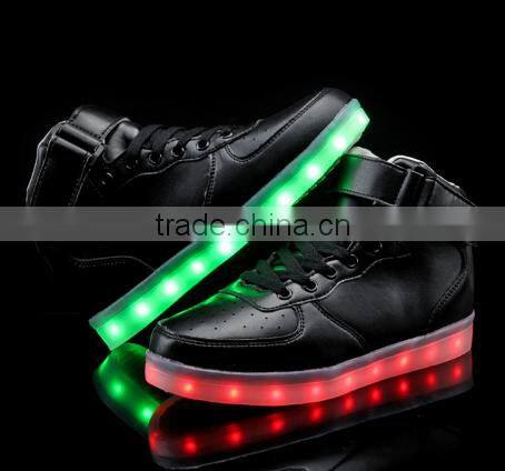 Adult unisex LED lights up casual shoes stock in fujian china factory