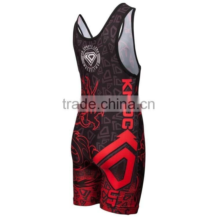 Adult and children Professionale sublimation wrestling singlets plus size