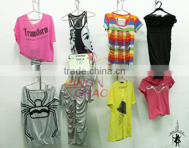 Guangzhou Short Sleeve Women turkey style T-Shirt used clothes from china