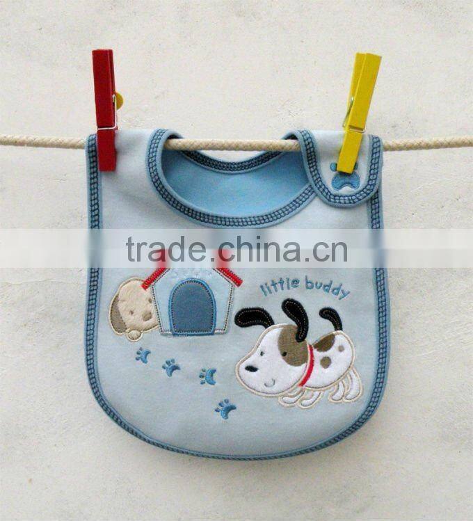 baby wear cute emobroidered waterproof baby bib