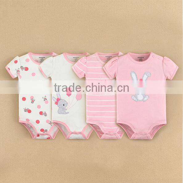 2015 baby clothing 100% cotton baby bodysuit plain gift box