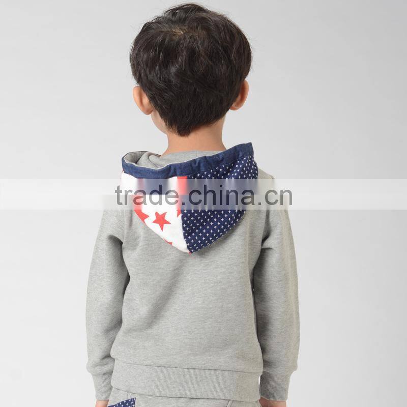 Bulk sale childrens printing hoodies fleece crewneck fitted hoodie sweatshirts 200G
