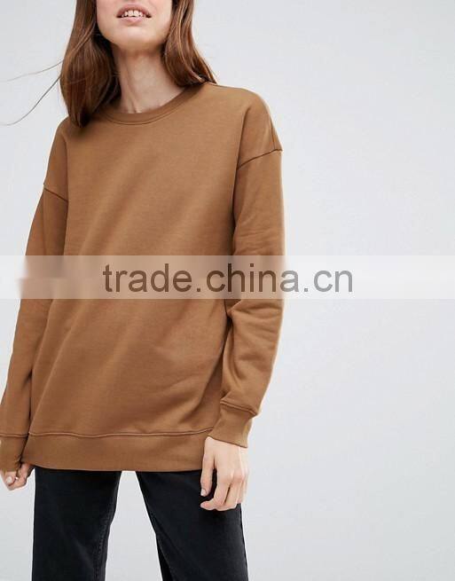 Ultimate Oversized Sweatshirt with dropped shoulders Womens 100% Cotton Plain Custom Crewneck Sweatshirt Hoodies