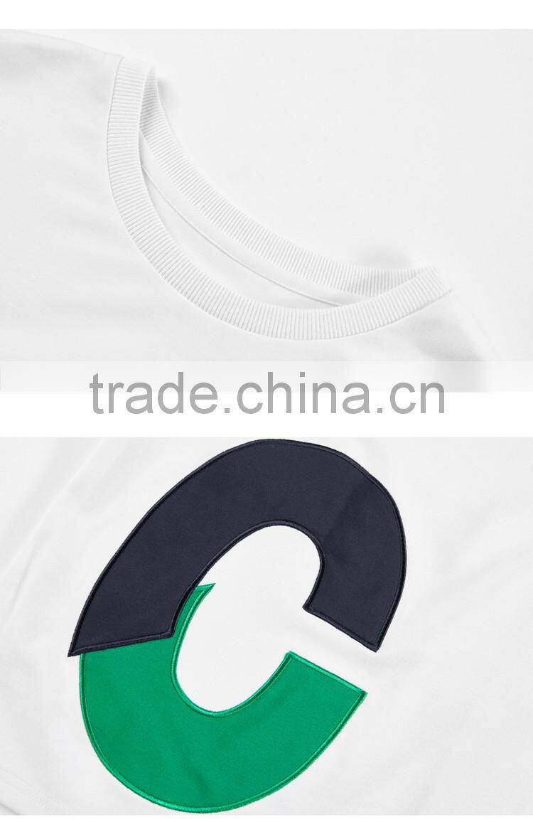 2017 skateboard girl casual embroidered patch women cheap t shirt custom