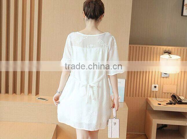 F20014M factory price maternity clothing short sleeve lace maternity dress