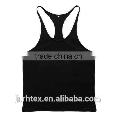 Cotton And Spandex Mens Blank Gym Tank Top