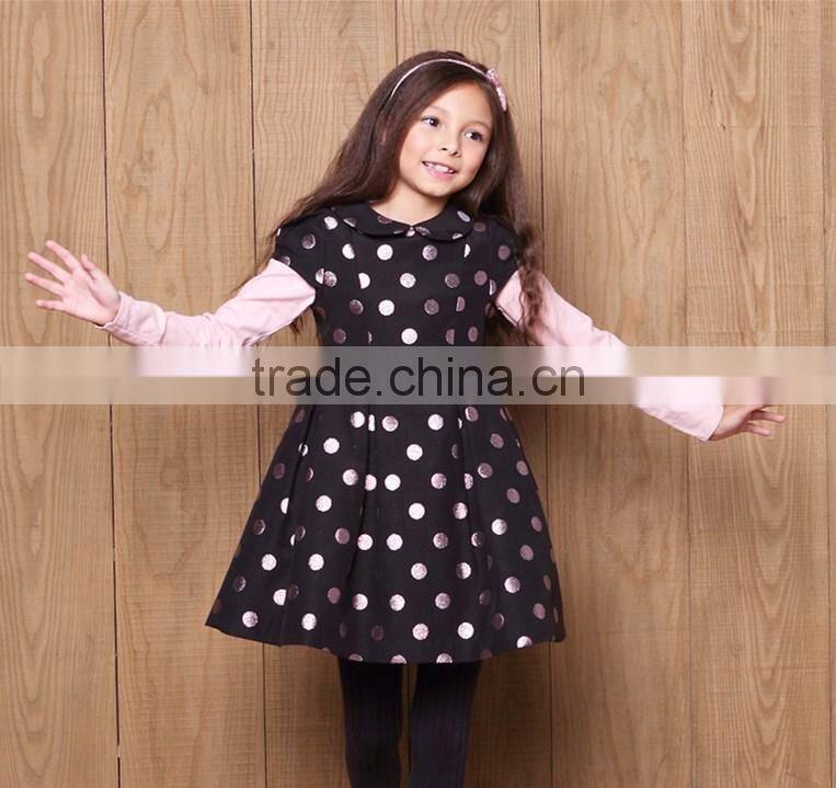 high end baby gril dress children frocks designs girl child polk dot dress wholesale