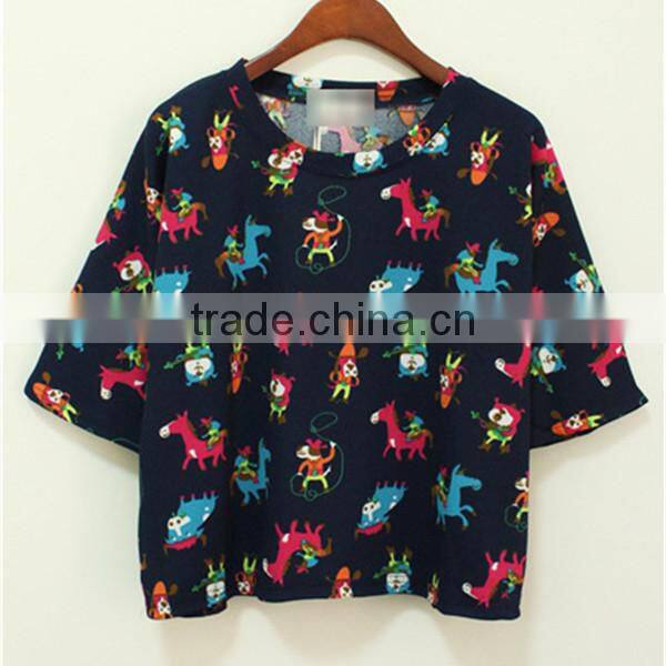 short sleeves black crop tops wholesale women