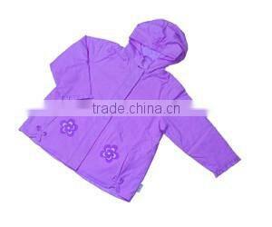 100%cotton baby hooded woven jacket coat