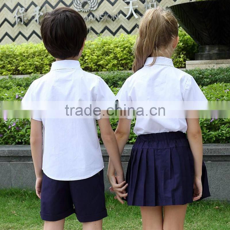Juqian 2016 wholesale cheap Lovely Unisex Summer Primary Kids School Uniforms