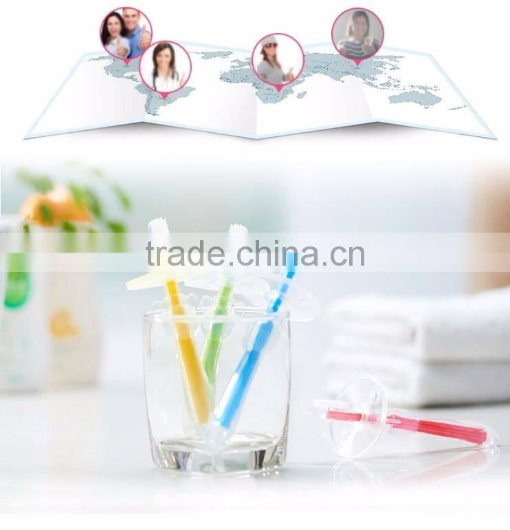 silicone baby teether safety infant toothbrush training toothbrush