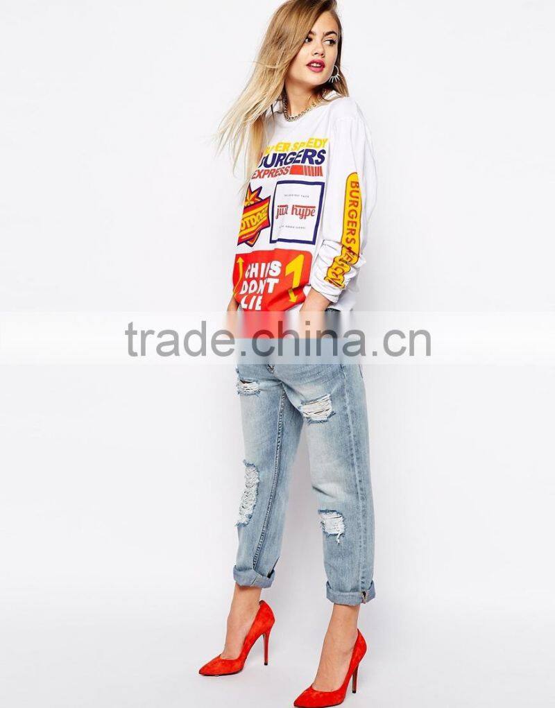 Fats Food Long Sleeve T-Shirt With Chips Don't Lie Print China supplier