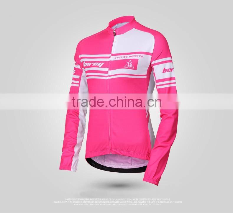 BEROY new 2016 women's bicycle clothing long sleeve ,custom supreme quality cycling jerseys no minimum