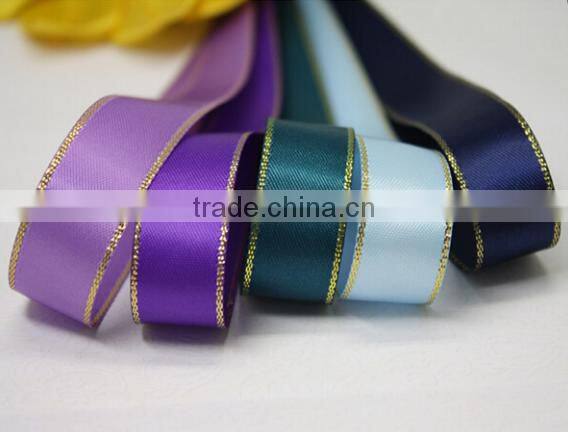 hi-ana ribbon 123 double side double color saddle stitched satin ribbon for chocolate packaging,silk ribbon