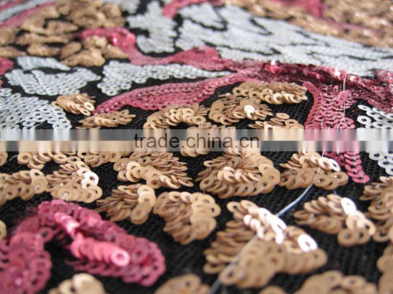 Sequins fabric 3mm sequins fabric lace fabric