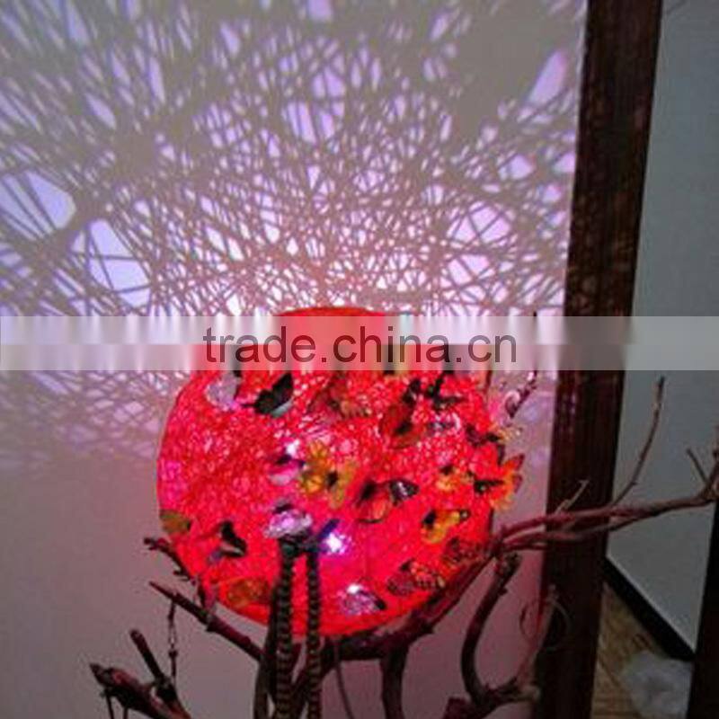 Hemp rope ball rattan art ball ceiling lamp