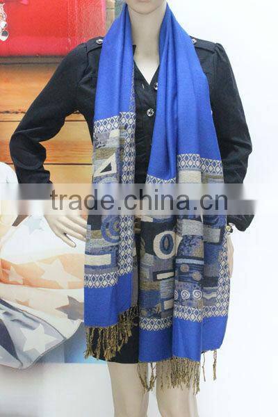hot selling geometry jacquard cotton scarf ,fashion shawl