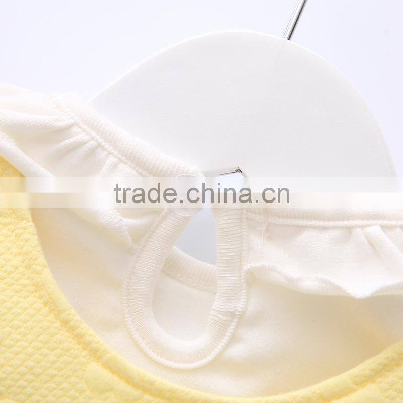 1-4 years girl autumn dress cotton red long sleeve ruffle collar belt dress for kids MHKS05