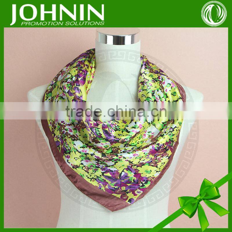OEM and free AZO Fast shipping high quality Satin lady fashion scarves