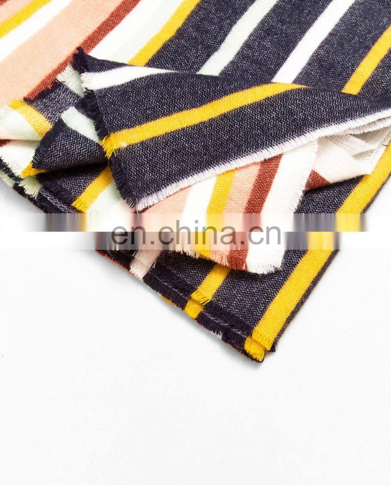 New Stripe Scarf Ladies Winter Heat Cashmere Scarf