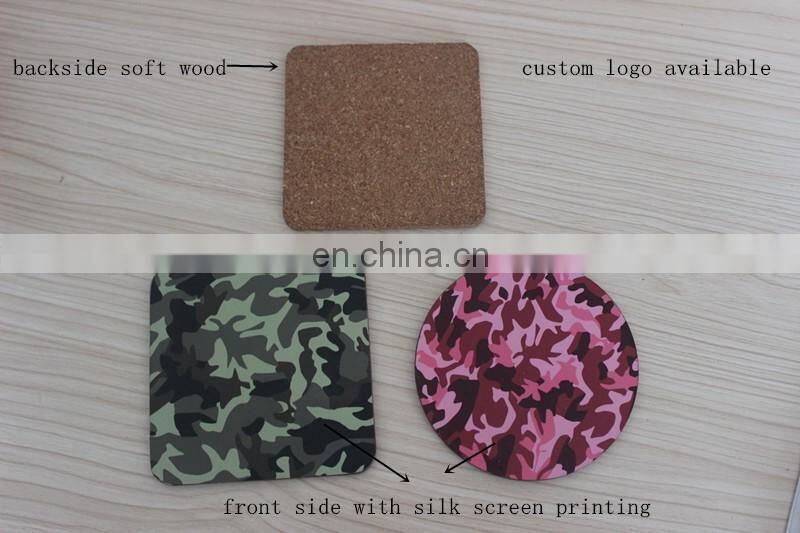 MDF coasters sublimation blank table mats wood tea coasters with custom logo