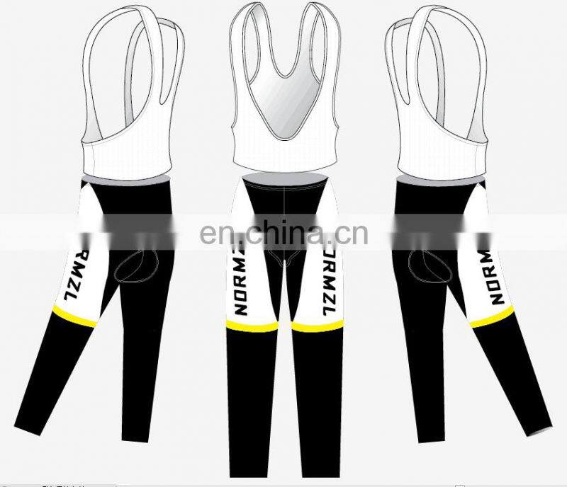 Custom men yellow designs cycling team apparel long sleeve jersey with pants