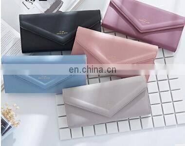 Fashion Envelope Women Wallet Multifunction Zipper Purse Phone Passport Cover Ladies Thin Wallet Coin Card Holder Purses Clutch
