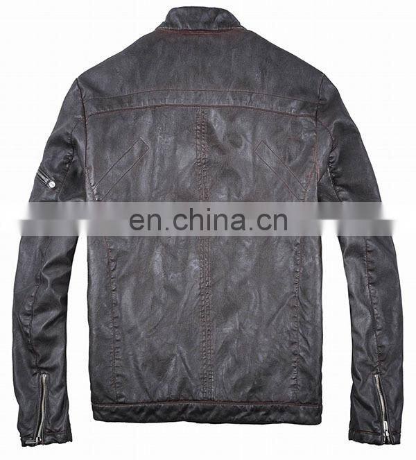 2015 new model designer genuine leather jacket