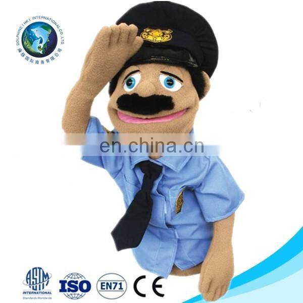 Cartoon cute custom plush worker human boy doll hand puppet wholesale kids toy stuffed soft plush cloth rag doll