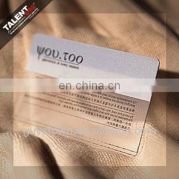 custom silk screen laminate matte transparent plastic business cards