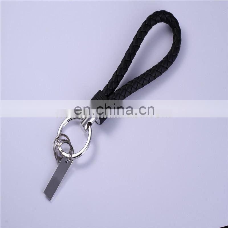 Leather Rope Keychain Manual Hand Braided Leather Rope Keyrings Handworked Practical Useful Key Ring Keychain
