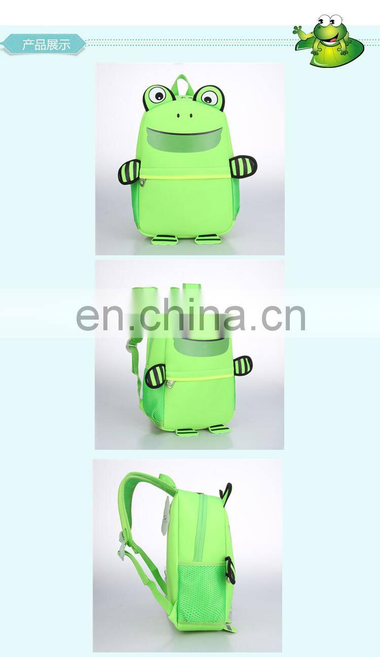 Cute Frog Child Kids Backpack, Zoo Animal School Backpack
