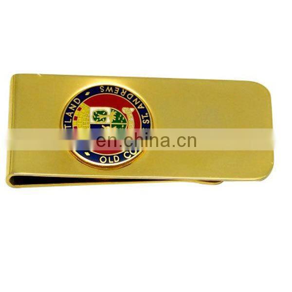 cool stainless steel gold plating Money clip Laser Engraved Cash Clip