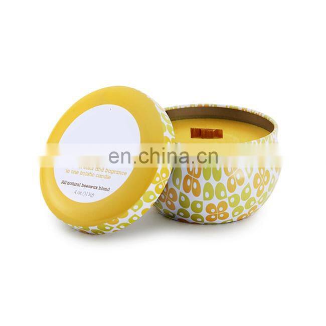 Quality assurance portable metal empty travel scented rustic candle tins