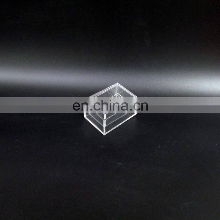 Custom design acrylic plastic high profile transparent jewelry display box gift box